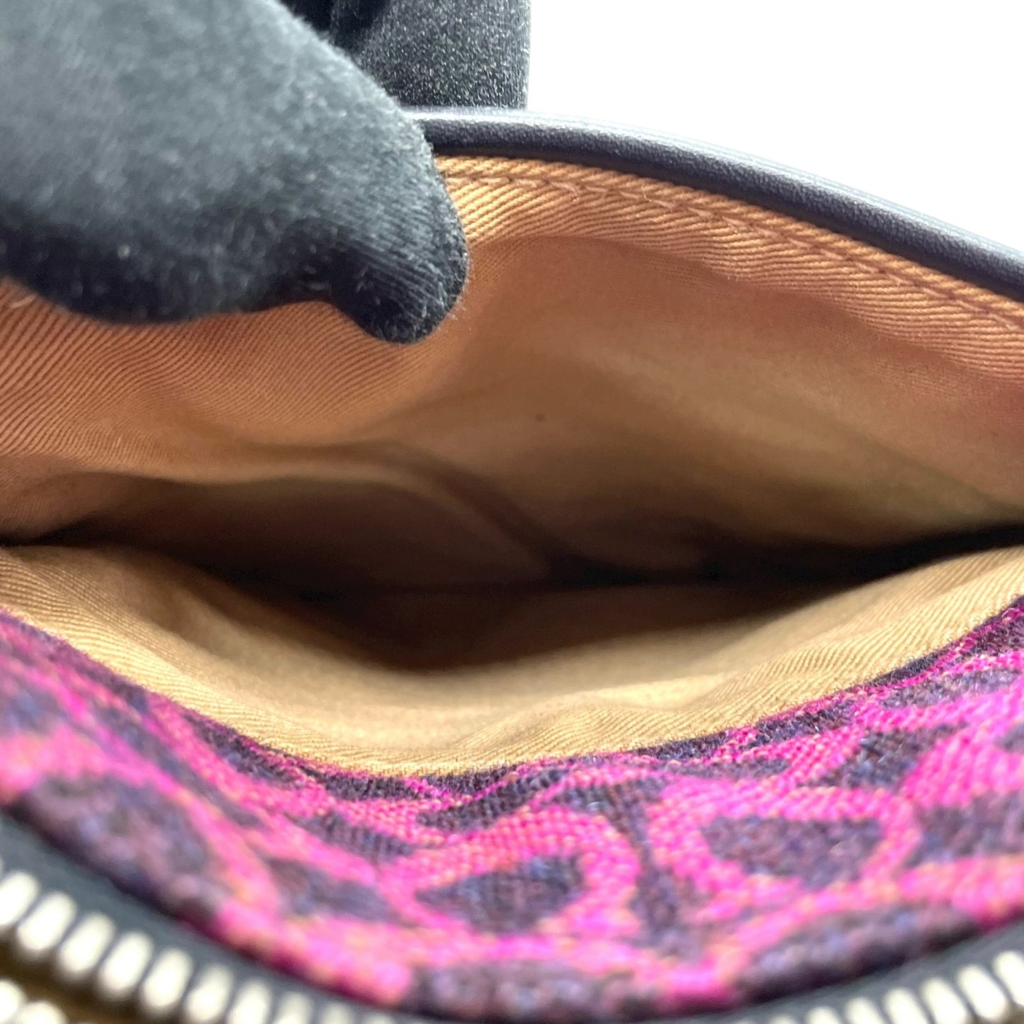 美品 コーチ COACH シグネチャー ジャカード ショルダーバッグ クロスボディ ピンク パープル ブラック レディース C8