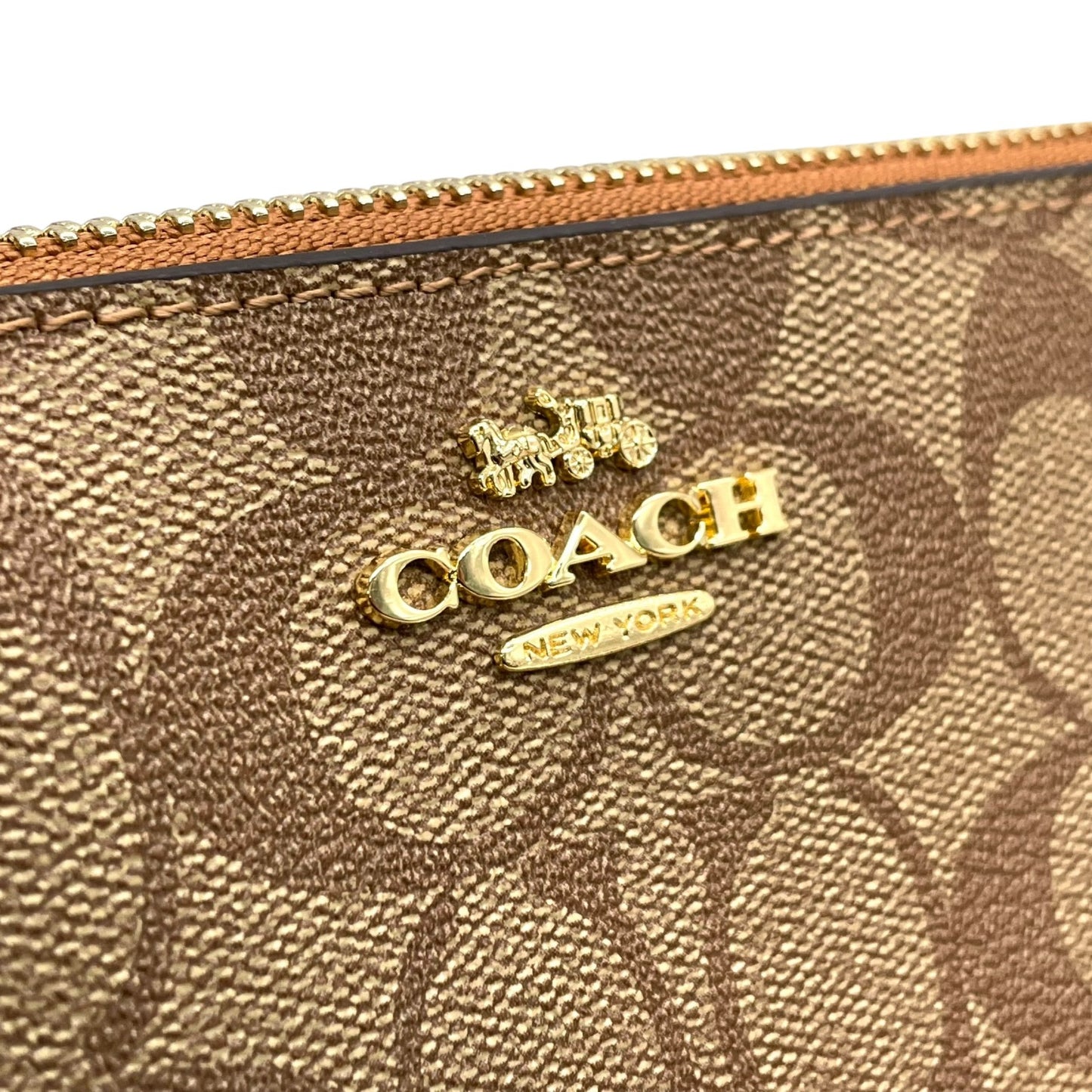 未使用級 美品 コーチ COACH シグネチャー 2WAY ショルダーバッグ ハンドバッグ ワンショルダー 2WAY 茶色 ブラウン 金金具 ゴールド金具 レディース A5