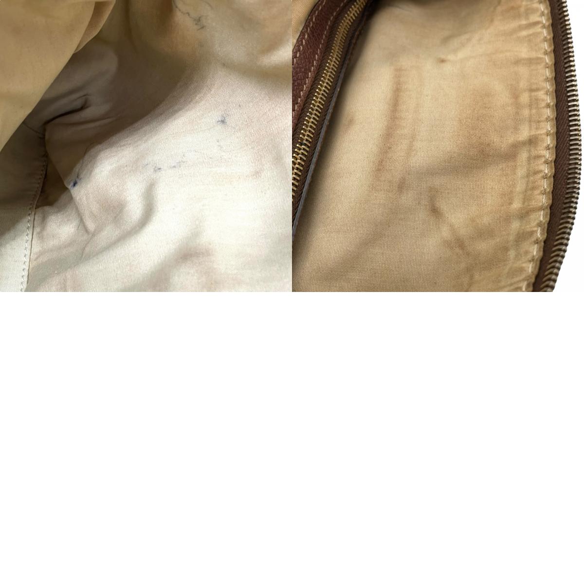 トッズ TOD’S レザー ハンドバッグ 茶色 ブラウン 金金具 ゴールド金具 ステッチデザイン 本革 B4