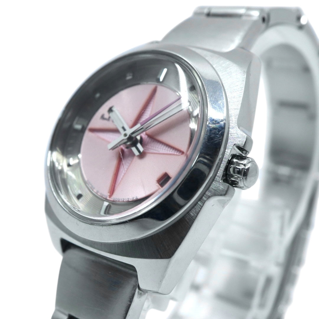 【美品/電池交換済】ポールスミス 腕時計 1016-S060753 レディース クオーツ ピンク スターダイヤル アナログ 10気圧防水 シルバー ブレスレットウォッチ フェミニン エレガント カジュアル クリーニング済み G2