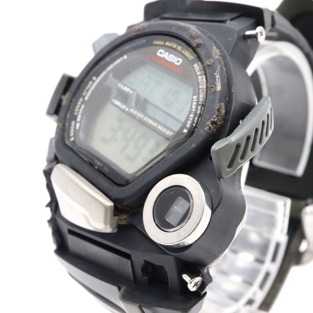 【電池交換済】カシオ G-SHOCK LUNGMAN DWG-100 腕時計 メンズウォッチ パルスチェック 心拍数計測 マスターオブG デジタル クォーツ ブラック ヴィンテージ 90年代 レア コレクターズアイテム 20気圧防水 耐衝撃構造 稼働品 G7