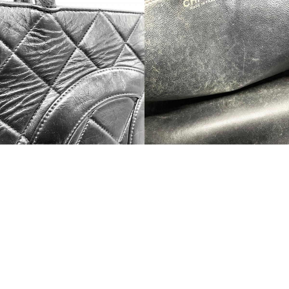 CHANEL シャネル ハンドバッグ レザー ブラック【中古】 レディース