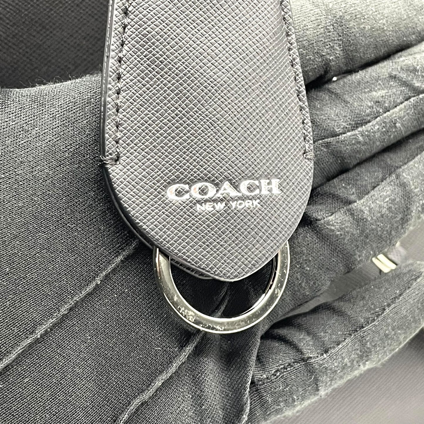 コーチ COACH トートバッグ チェーンハンドル ショルダー 肩掛け ロングハンドル F31752 黒 ブラック レザー クロシェット シルバー金具 A4対応 通勤 通学 U12