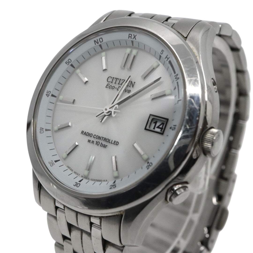 citizen シチズン フォルマ エコドライブ 電波ソーラー 腕時計 H415-S033012 ホワイト文字盤 ステンレススチール メンズ G8