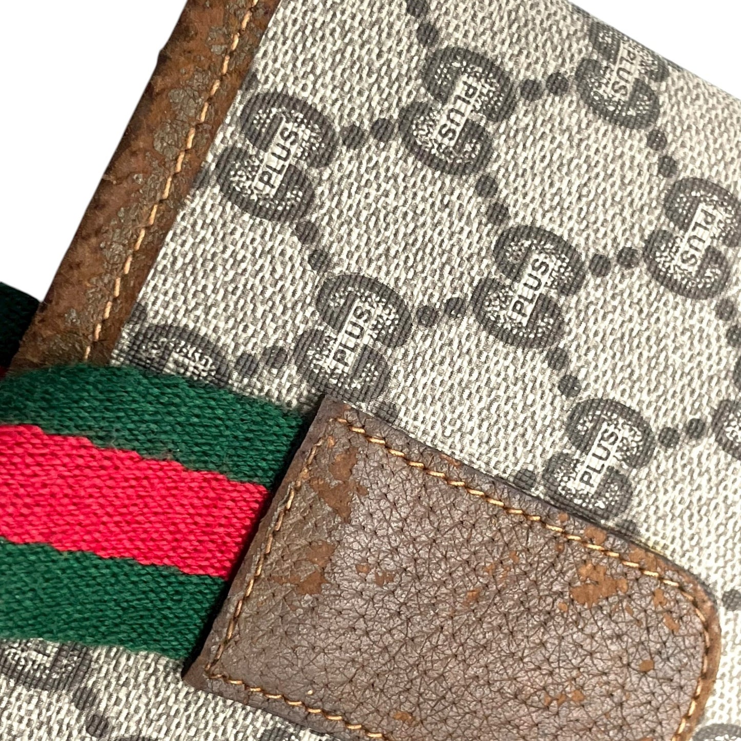 GUCCI グッチ シェリーライン GGプラス トートバッグ ビンテージ オールドグッチ PVC レザー 伝統ウェブデザイン 縦型トート d7