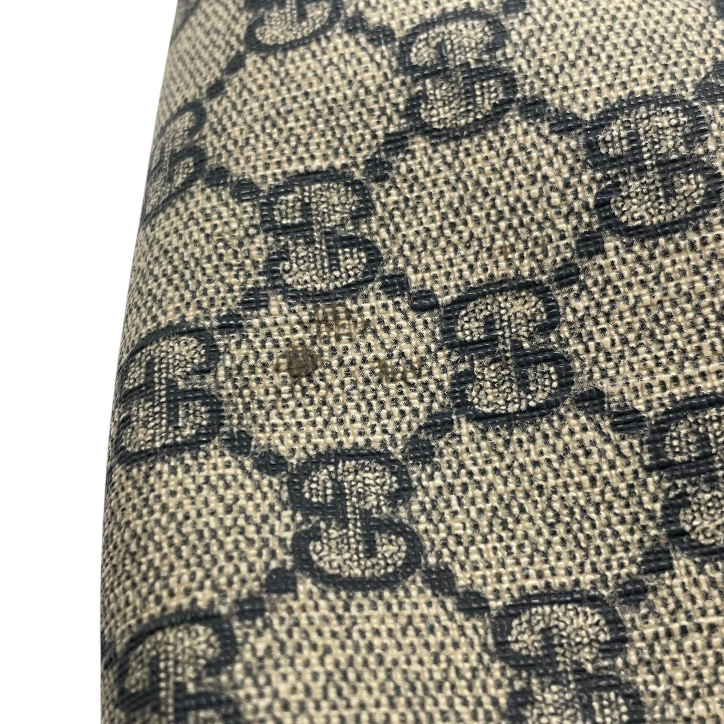 GUCCI グッチ GGスプリーム ショルダーバッグ 223666 紺 ネイビー グレー PVC レザー シルバー金具 斜め掛け可 フラップ開閉 メンズ レディース K2