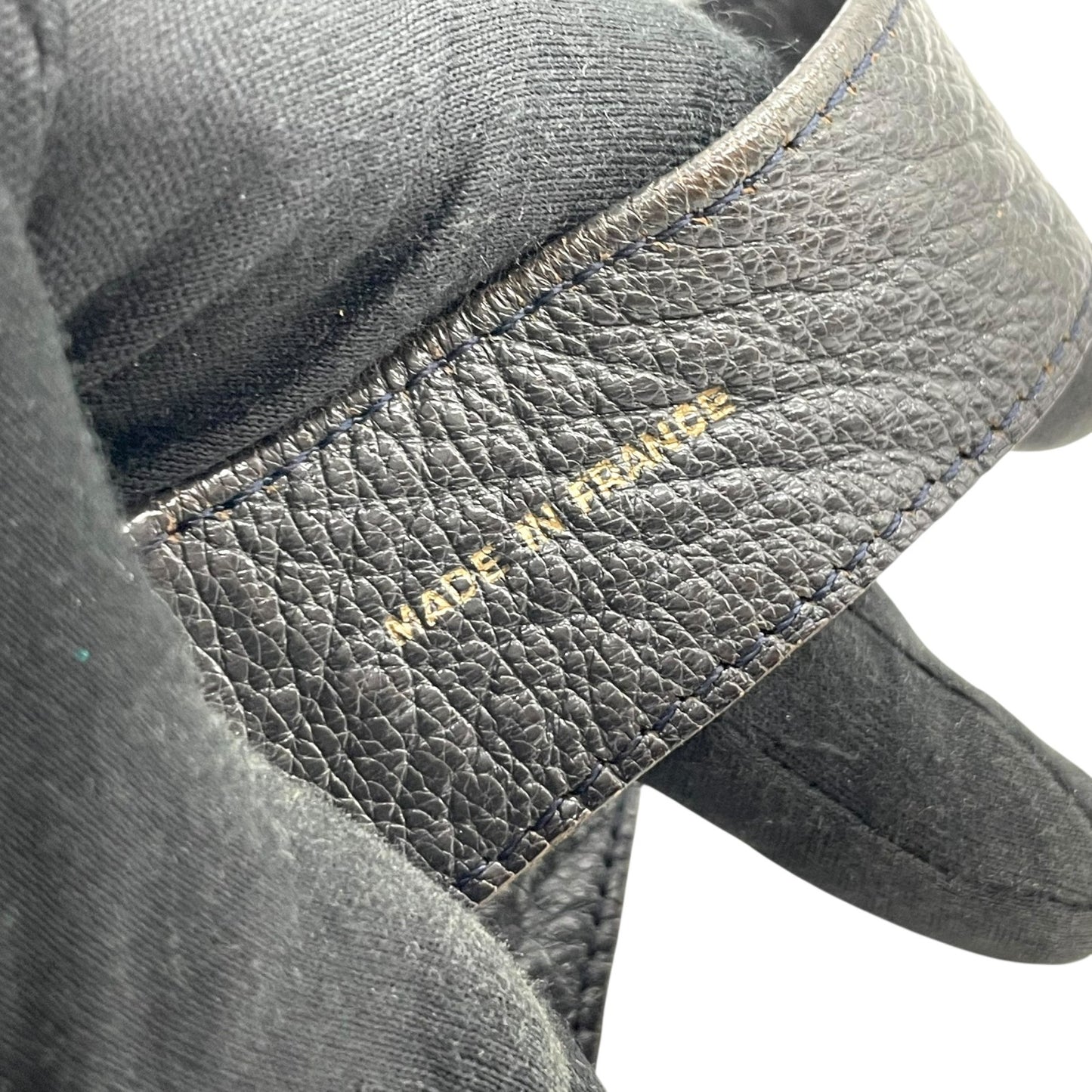 CELINE セリーヌ ダークグレー ショルダーバッグ 裏地総柄 馬車柄 ゴールド金具 ダブルポケット 肩掛け可 ポシェット レザー レディース K5