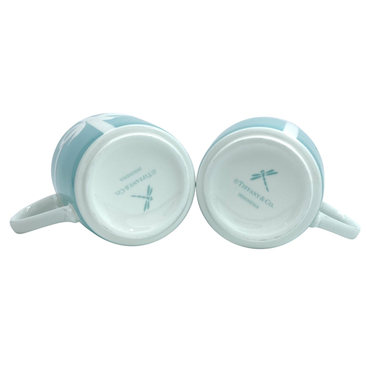 Authentic TIFFANY&Co. Blue Box Ribbon Pair Mug Set Bone China Gift Boxed Tableware