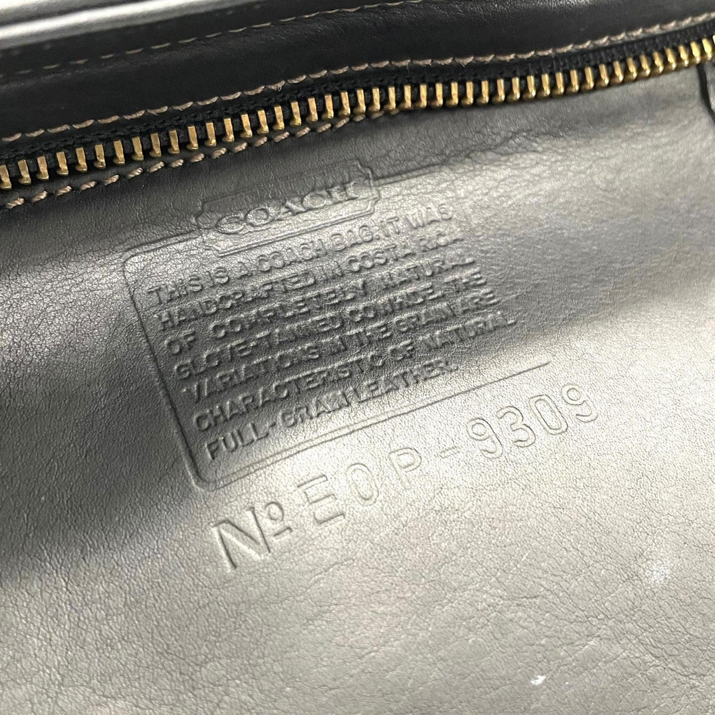 美品 COACH オールドコーチ VINTAGE ヴィンテージ ショルダーバッグ オールレザー 黒 ブラック グラブタンレザー グレインレザー 肩掛け ワンショルダー 本革 9309 U13