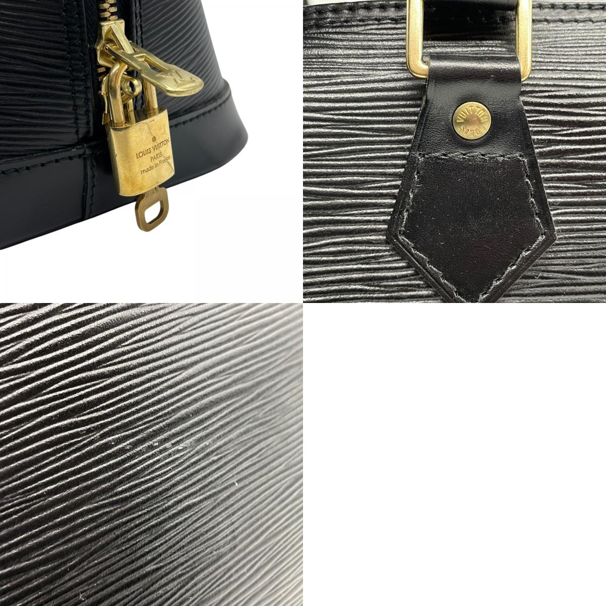 極美品 LOUIS VUITTON ルイヴィトン エピ アルマ 2WAY ハンドバッグ ショルダーバッグ 黒 ノワール ブラック レザー ゴールド金具 M52142 斜め掛け可 メンズ B