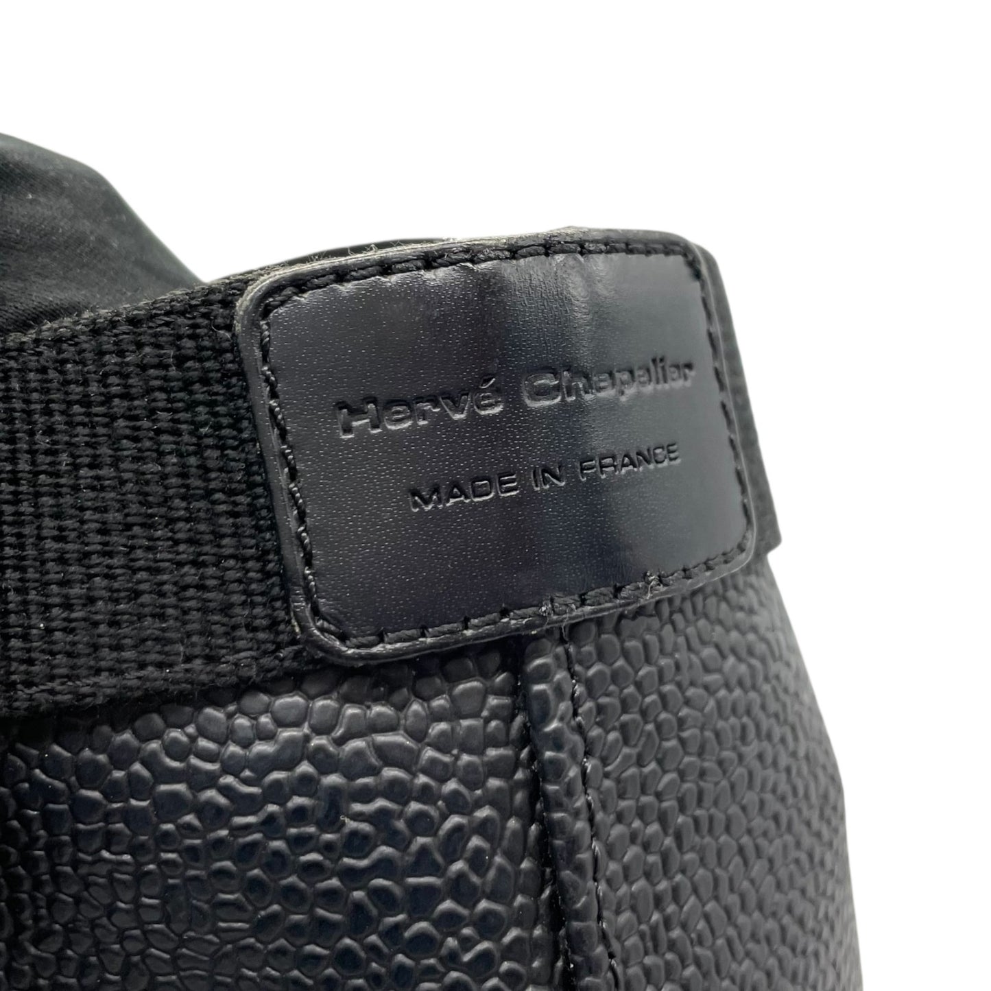 美品 エルベシャプリエ Herve Chapelier トートバッグ GPライン ブラック 黒 コーテッドキャンバス レザー調 シンプル 上品 バッグ レディース A