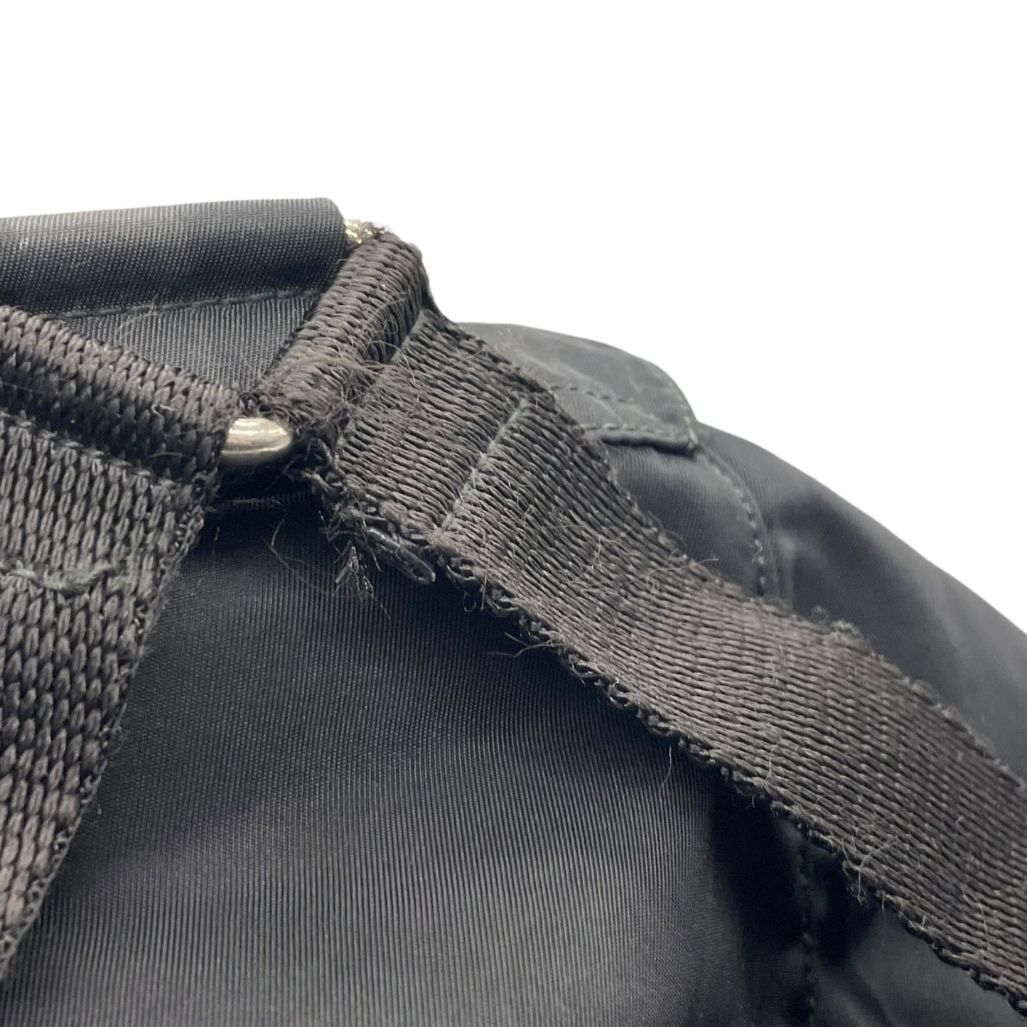 プラダ PRADA ナイロン バックパック リュックサック ブラック 黒 レザーコンビ トライアングルロゴ ヴィンテージ C7