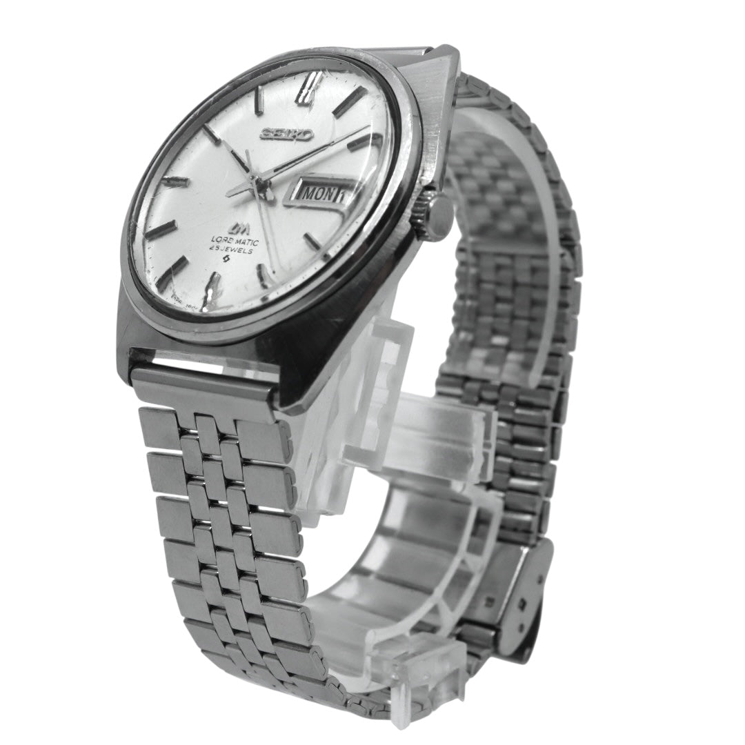 【稼働品】 seiko セイコー ロードマチック 腕時計 5606-7000 自動巻き 25石 デイデイト 絹目文字盤 メンズ アナログ ヴィンテージ 70年代 昭和レトロ アンティークウォッチ クラシックデザイン 日本製 オートマティック G4
