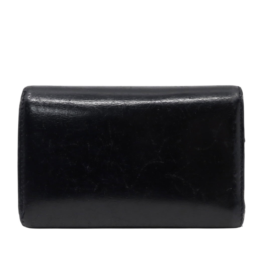 カルティエ Cartier マストライン パンテール キーケース 6連 黒 ブラック シルバー レザー 銀金具 M5