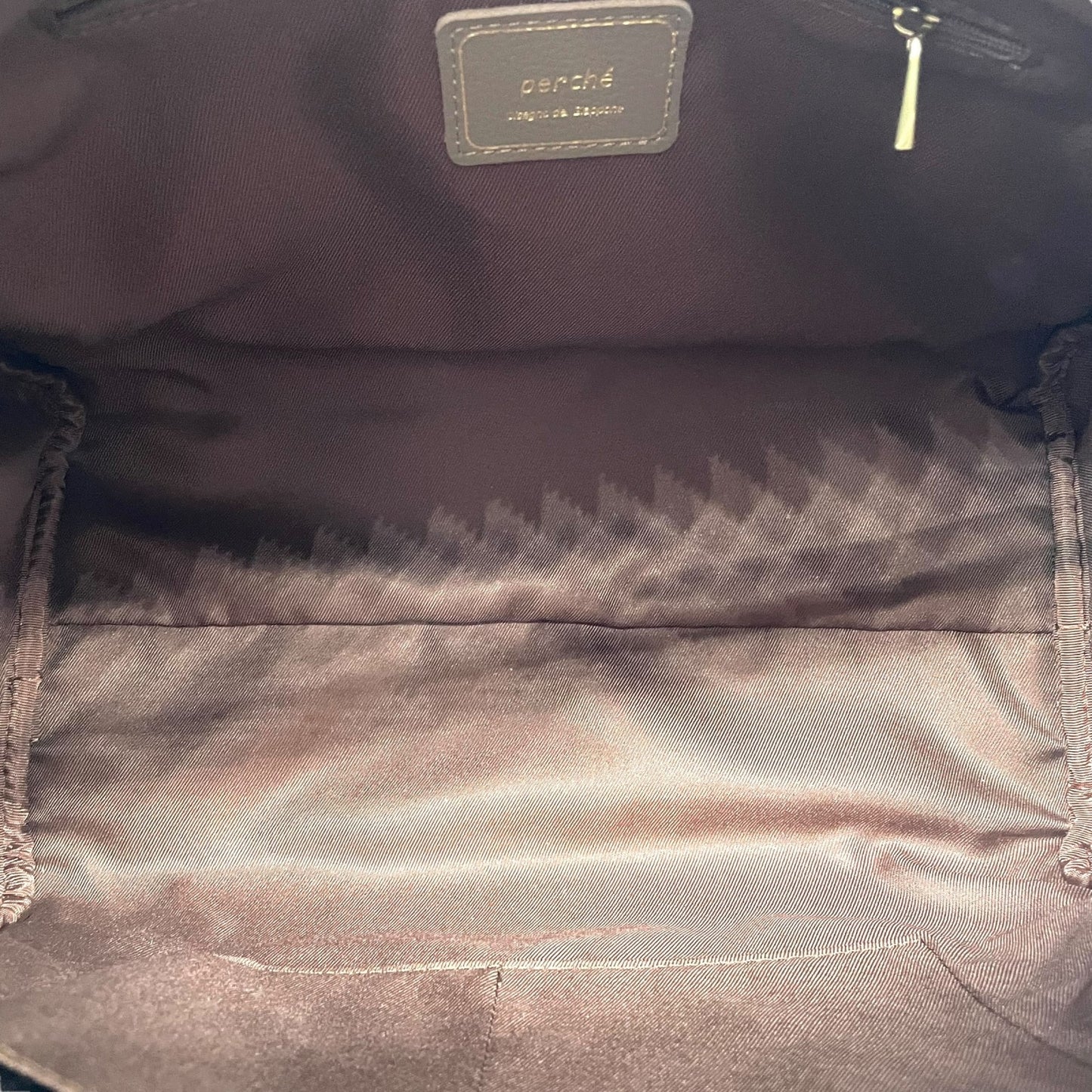 未使用級 ペルケ 2WAY ハンドバッグ ボストンバッグ ショルダーバッグ 牛革 オイルレザー オーク グレージュ テープショルダー ゴールド金具 手提げ 斜め掛け可 perche レディース Q