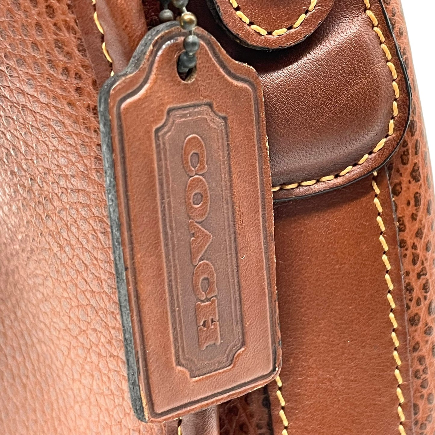 コーチ COACH ショルダーバッグ ターンロック 313 レザー 茶色 ブラウン 金金具 ゴールド金具 ヴィンテージ調 クラシックデザイン U16