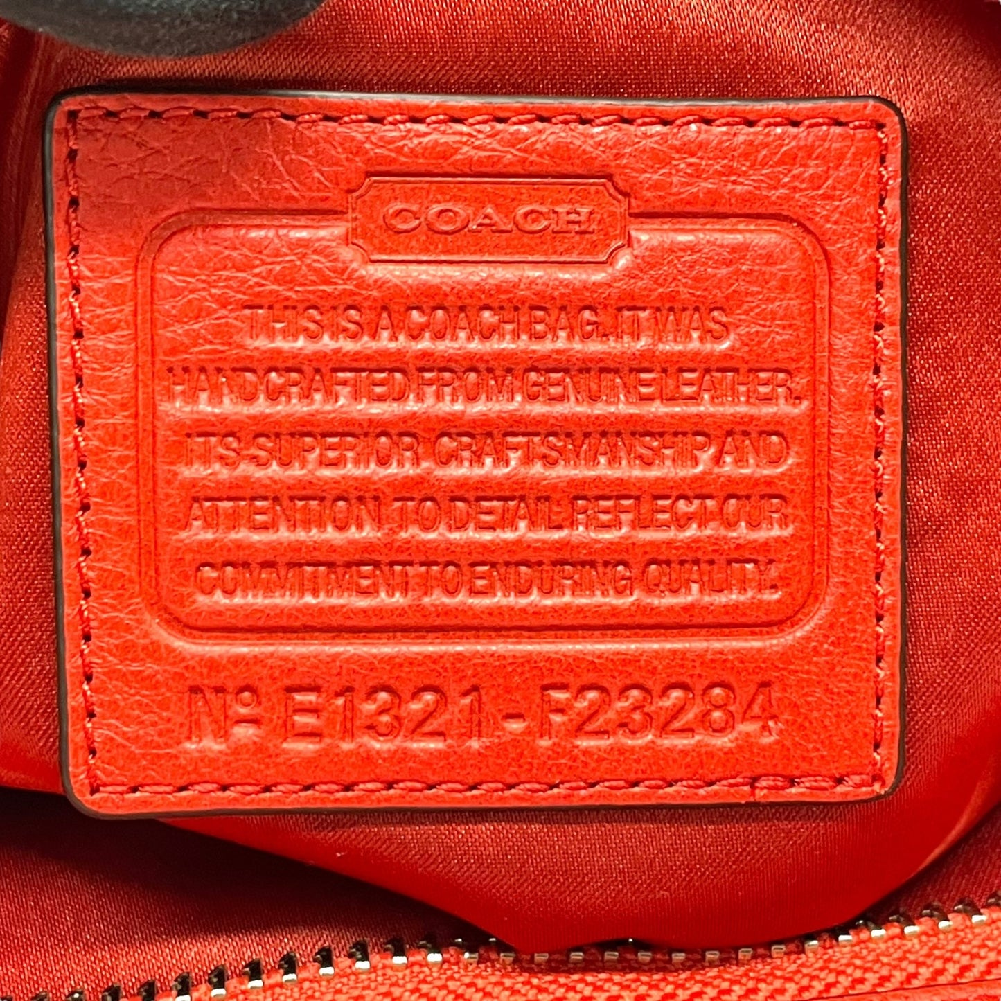 コーチ COACH トートバッグ ペブルドレザー F23284 赤 レッド 黄色 イエロー チャーム付き A4対応 通勤 通学 S24