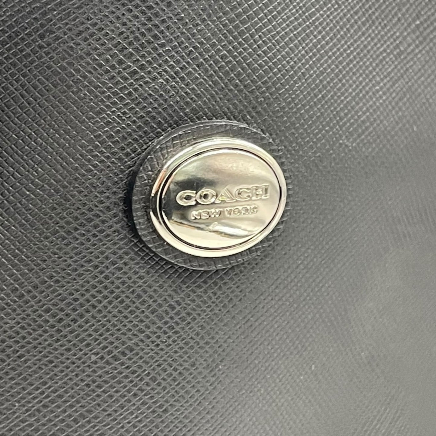 コーチ COACH トートバッグ チェーンハンドル ショルダー 肩掛け ロングハンドル F31752 黒 ブラック レザー クロシェット シルバー金具 A4対応 通勤 通学 U12