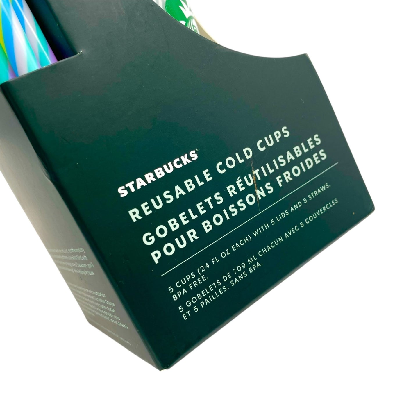 【海外限定】STARBUCKS スターバックス ミステリーカラーチェンジカップ リユーザブルカップ コールド専用 カップ グラス コップ パーティー 5点セット P