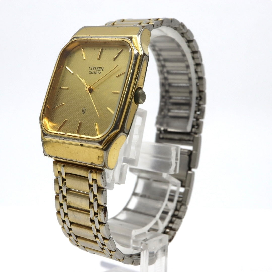 citizen シチズン クオーツ 腕時計 4031-491521K ゴールド レクタンギュラーケース ステンレスブレス レディース ヴィンテージ G8