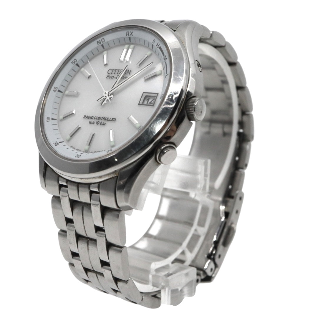 citizen シチズン フォルマ エコドライブ 電波ソーラー 腕時計 H415-S033012 ホワイト文字盤 ステンレススチール メンズ G8