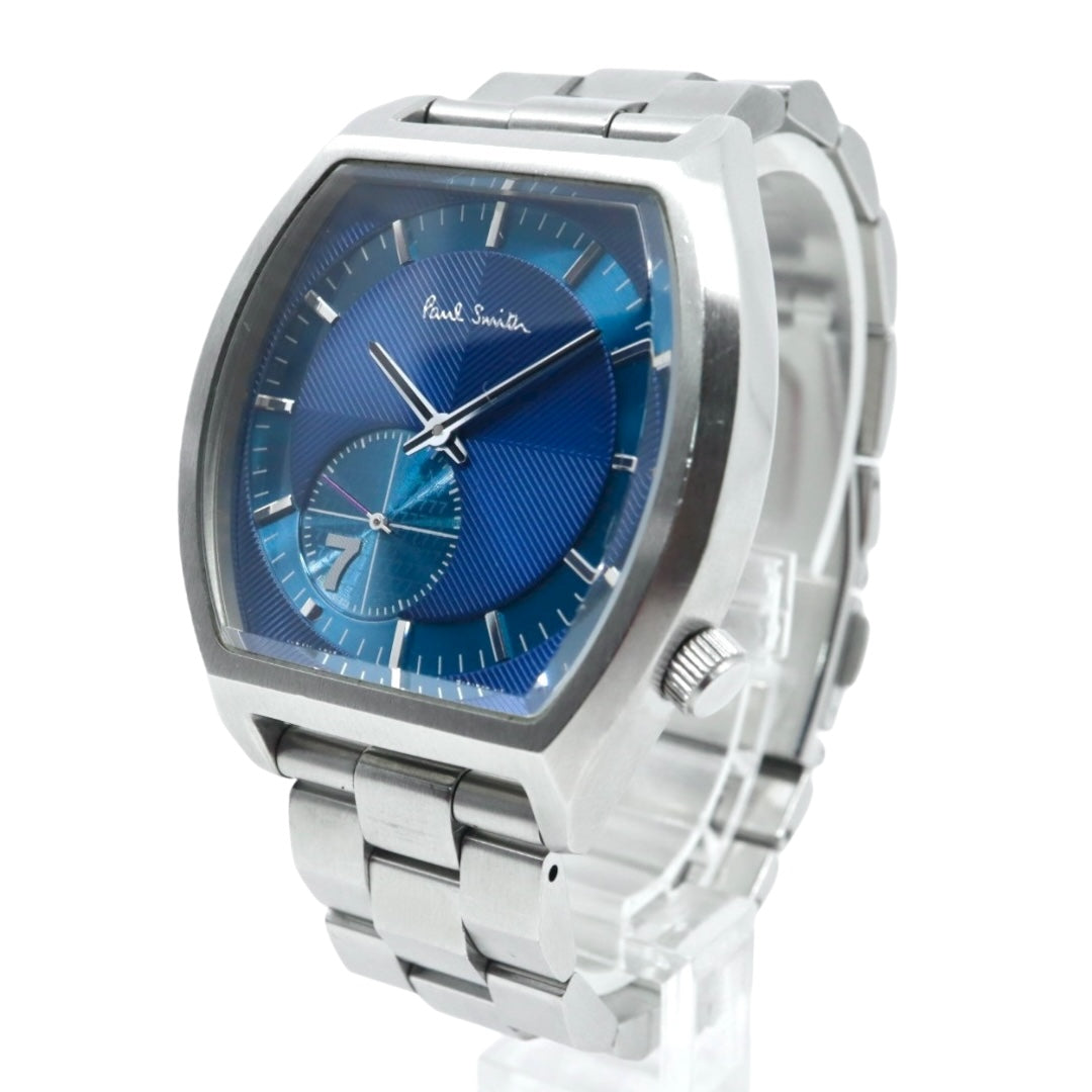 ポールスミス Paul Smith 腕時計 メンズ クォーツ ブルー文字盤 トノー型 シルバー SS 1045-T019421 アナログ ウォッチ ビジネス カジュアル 通勤 通学 クラシック 上品 エレガント スタイリッシュ ドレスウォッチ 高級感 G10
