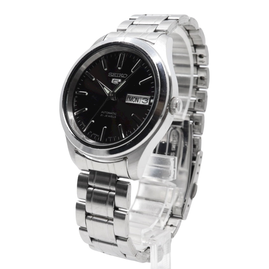 SEIKO セイコー 5 自動巻き メンズ腕時計 ブラウン文字盤 デイデイト ステンレス 裏スケルトン 7S26 Made in Japan G11
