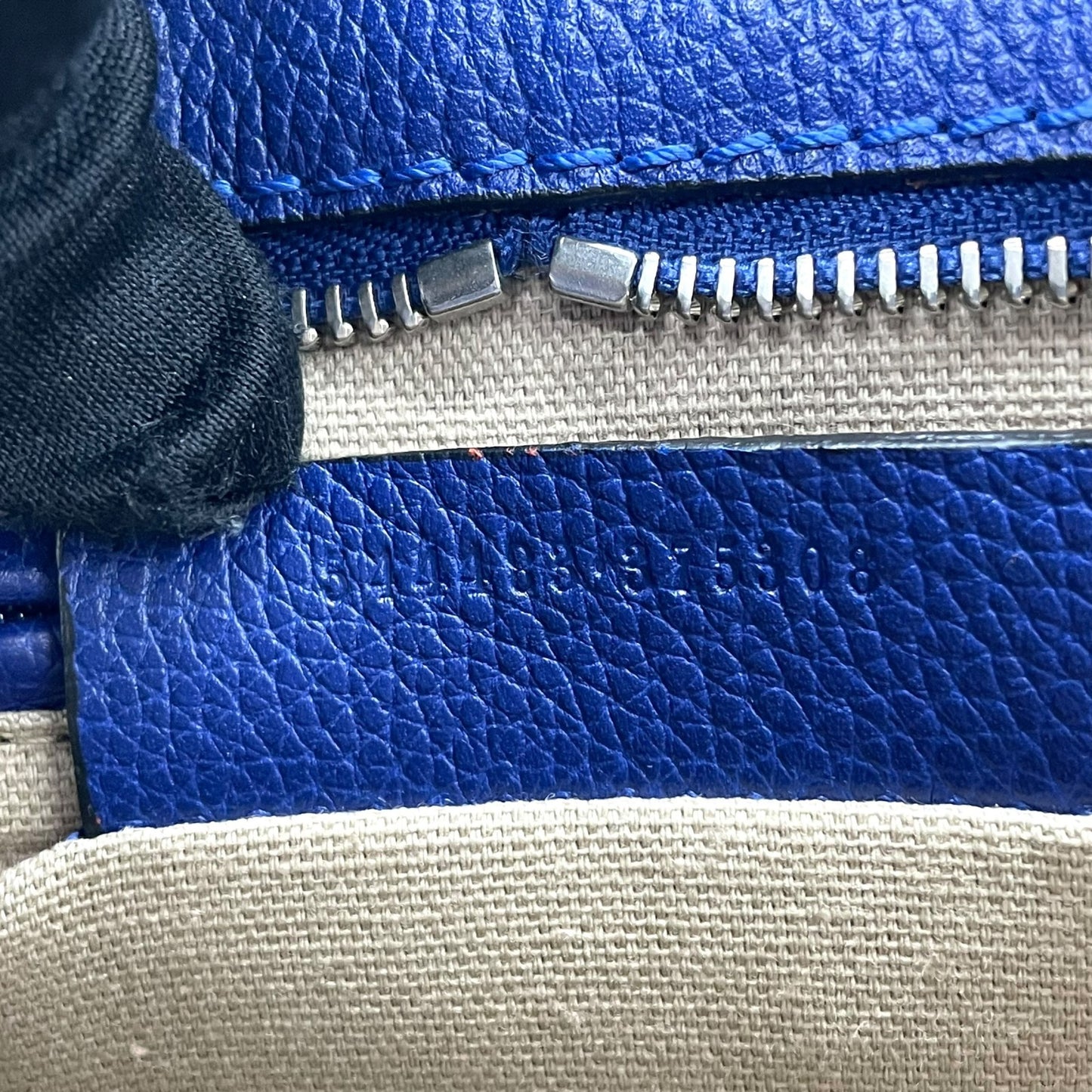 Authentic ALEXANDER McQUEEN 2WAY Handbag Shoulder Bag Skull Padlock Blue Leather Women's Crossbody