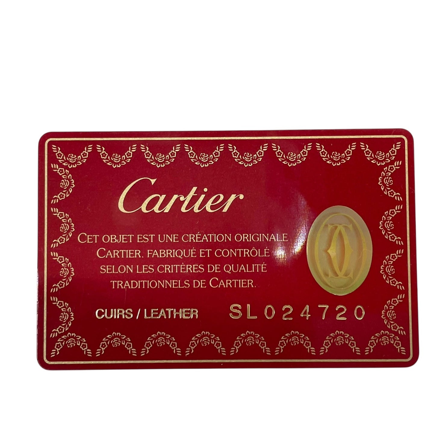 Authentic Cartier Happy Birthday Handbag Patent Leather Bordeaux Red Enamel Women's with Guarantee Card