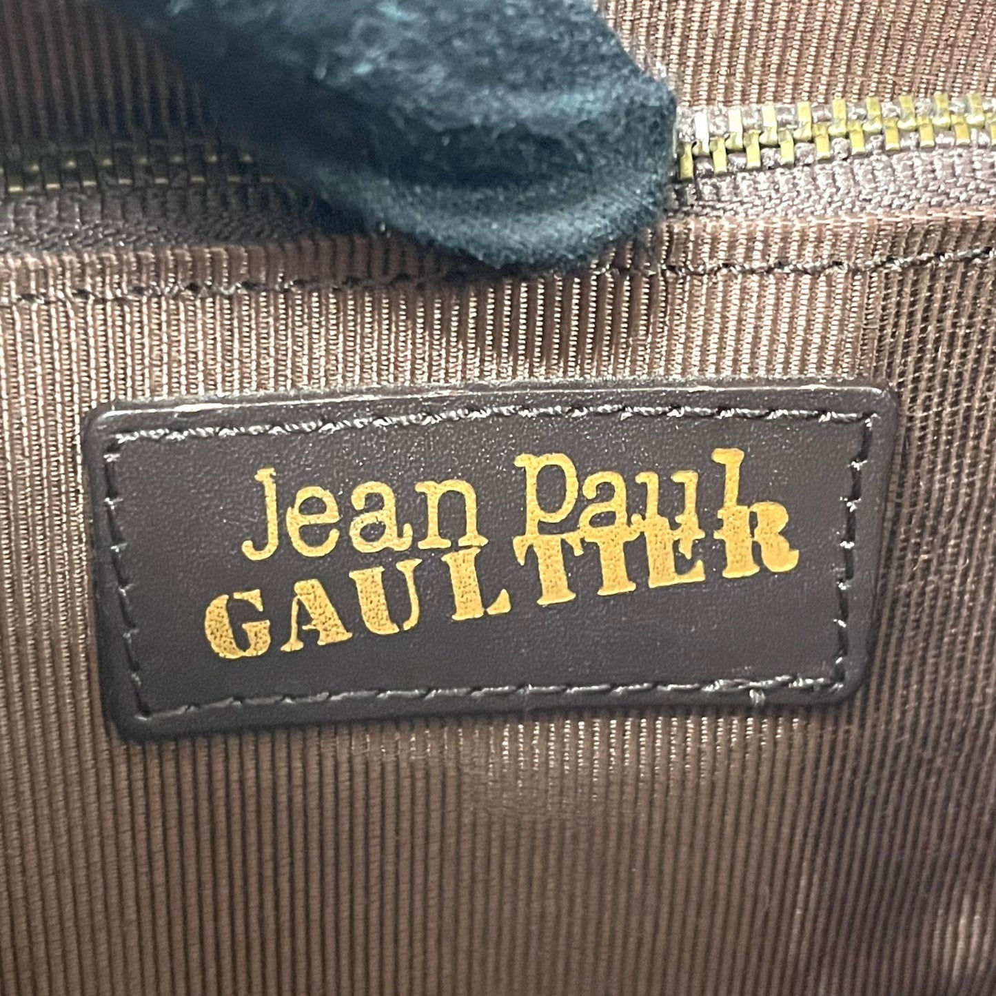 入手困難 Jean Paul GAULTIER ジャンポールゴルチエ ハンドバッグ レザー 本革 ブラウン 茶 ゴールド金具 ワンショルダー 肩掛け可 スクエア型 メンズ レディース K5