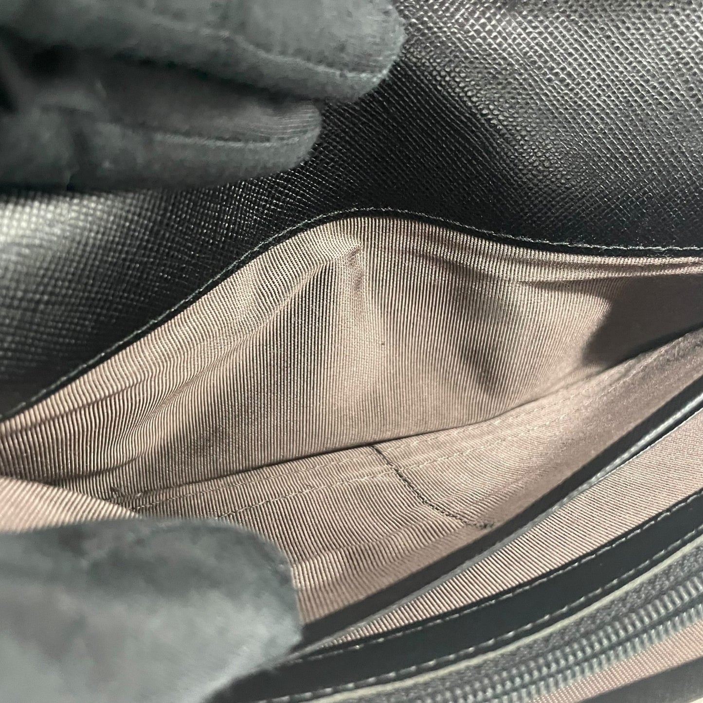 Authentic BURBERRY Long Wallet Bifold Check Embossed Logo Black Silver Hardware