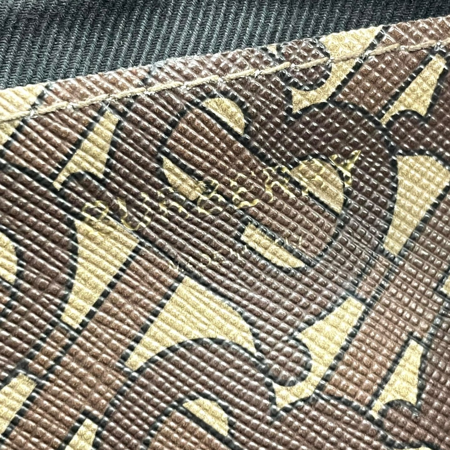 Authentic BURBERRY Monogram Stripe PVC Leather Shoulder Bag Brown Multi