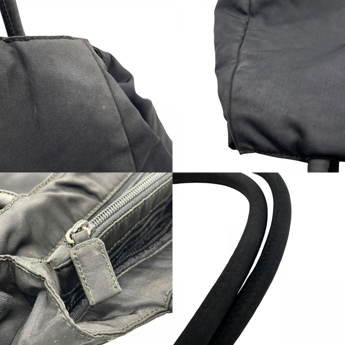 美品 PRADA プラダ ナイロントートバッグ ブラック 三角ロゴプレート 大容量 ハンドバッグ レディース メンズ 正規品 K3