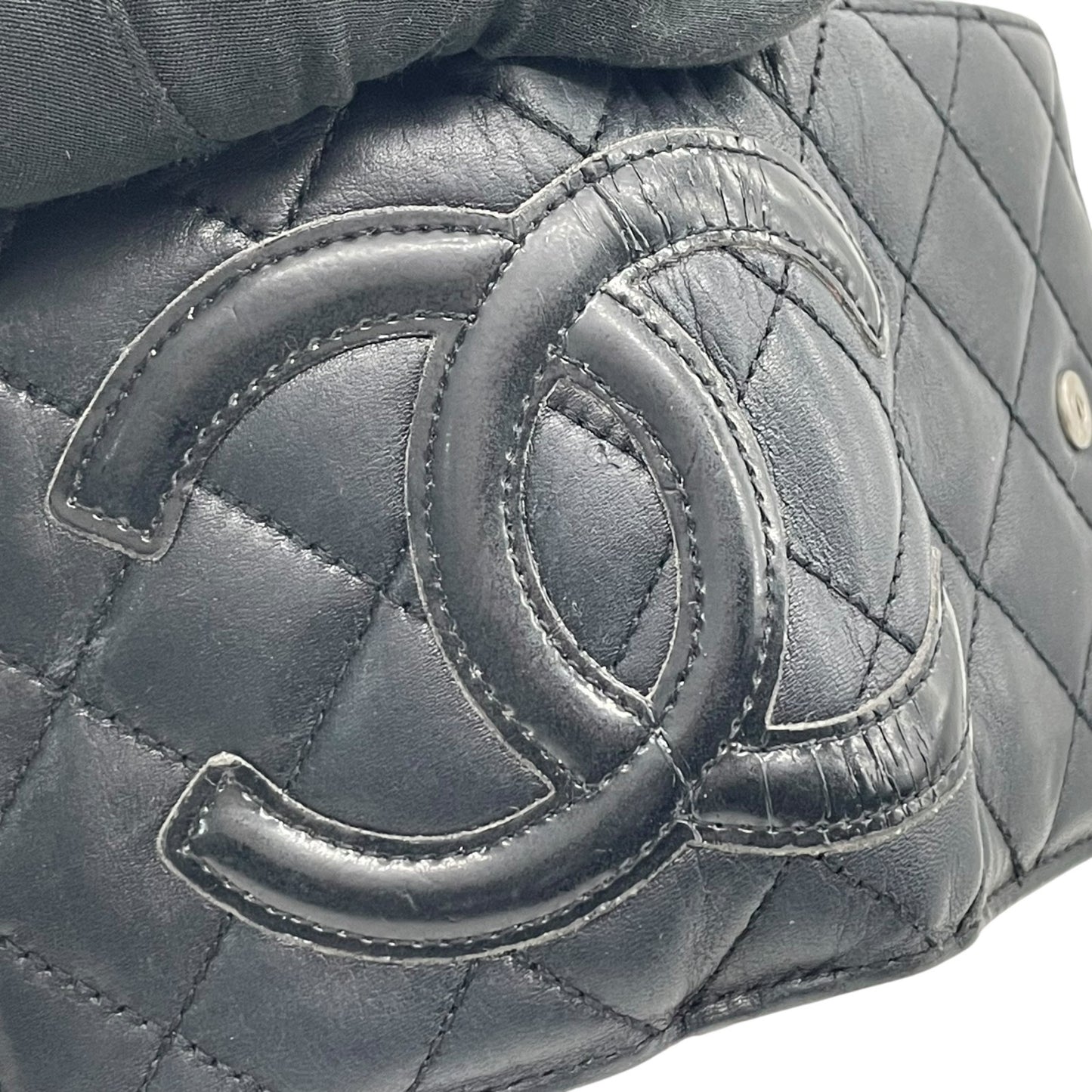 CHANEL シャネル 二つ折り財布 がま口 コンパクトウォレット カンボンライン ココマーク キルティング 黒 ブラック ピンク レザー レディース M1