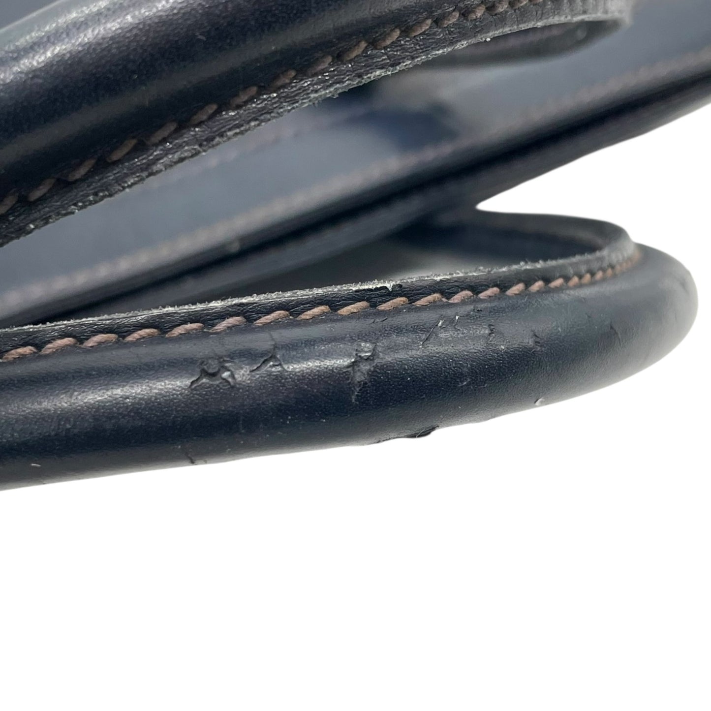 GUCCI グッチ ハンドバッグ トートバッグ ネイビー 紺色 レザー 本革 ゴールド金具 ヴィンテージ オールドグッチ 上品 高級感 通勤 通学 D1