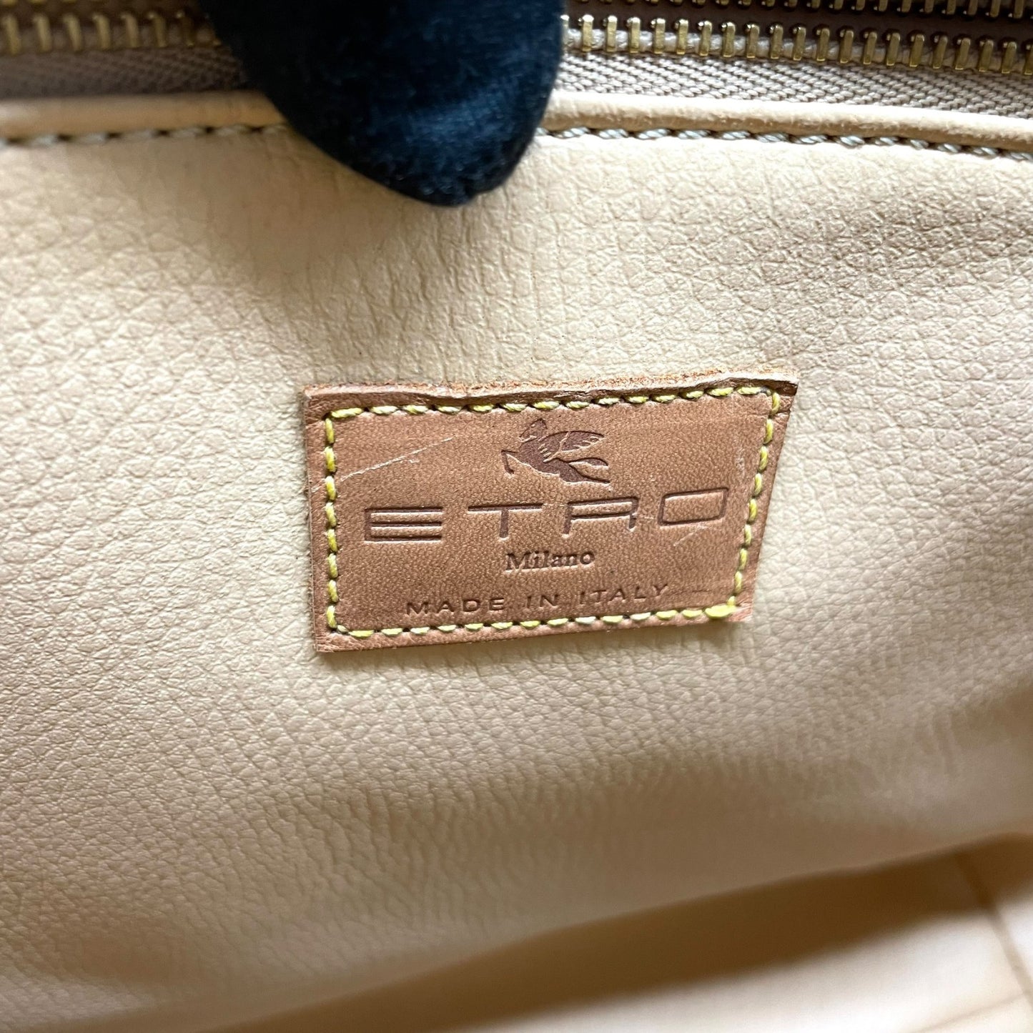 美品 エトロ ETRO ペイズリー柄 トートバッグ ハンドバッグ 2WAY ブラウン 茶色 ショルダー レザー ストラップ付き ヴィンテージ 高級 バッグ A