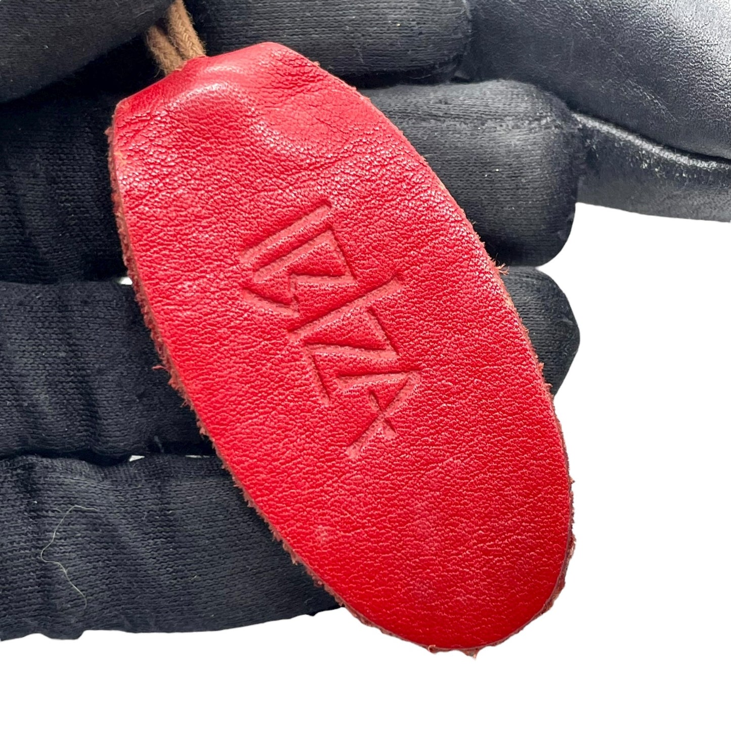 イビザ IBIZA レザーハンドバッグ バイカラー レッド×ブラック 赤 黒 木製リングデザイン レディース S68