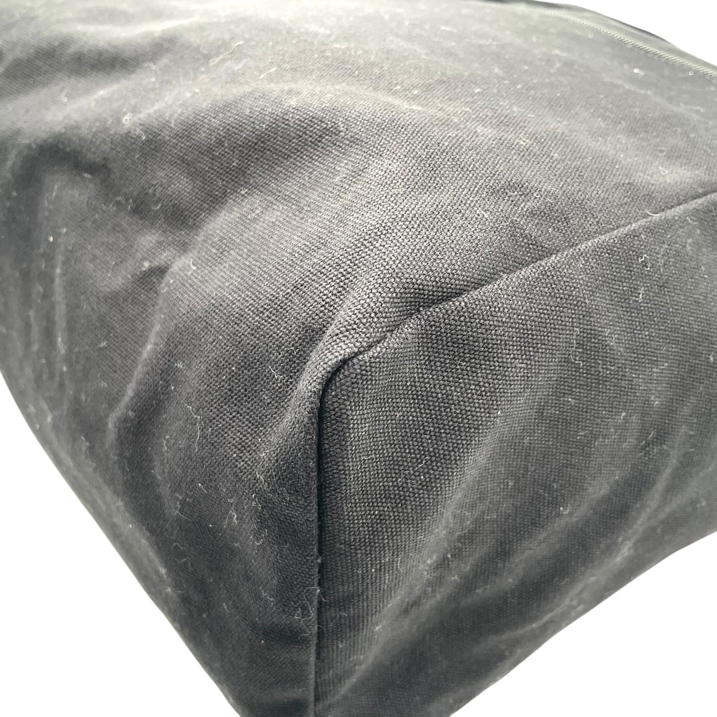 アニエスベー agns b. トートバッグ キャンバス 黒 ブラック ロゴプリント 大容量 ショルダー T3