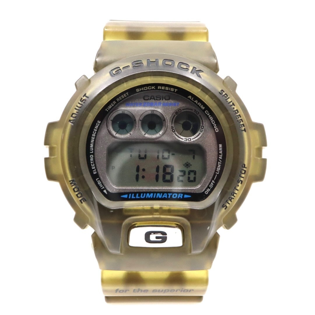 【未使用級/電池交換済】カシオ G-SHOCK DW-6900WF 1998 FIFAワールドカップ フランス大会 限定モデル 腕時計 メンズ デジタル スケルトン カーキ 20気圧防水 ストリート カジュアル ヴィンテージ クリーニング済み G2