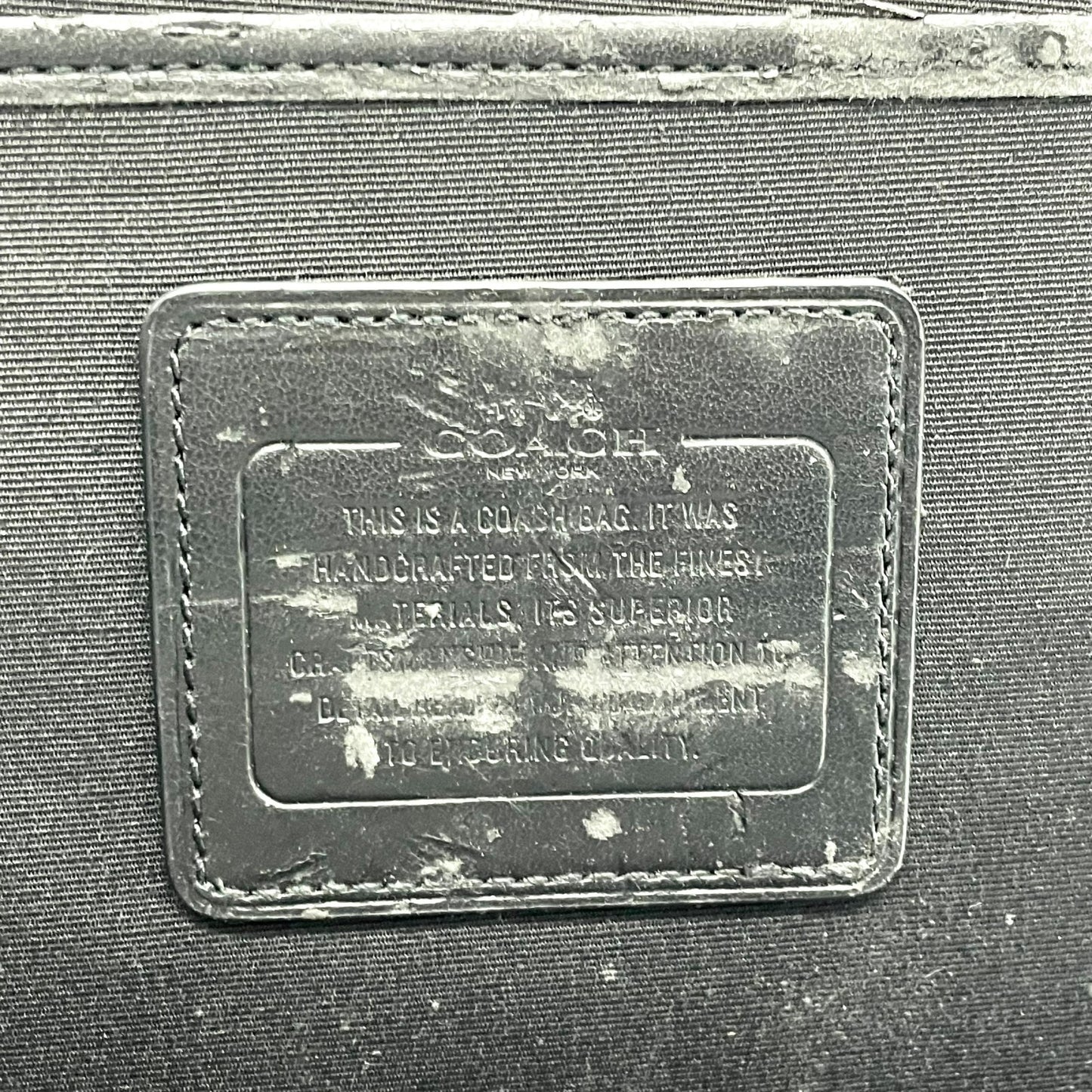 COACH コーチ クラッチバッグ セカンドバッグ F93555 黒 ブラック レザー ブラック金具 ロゴ型押し ストラップ付 メンズ U2