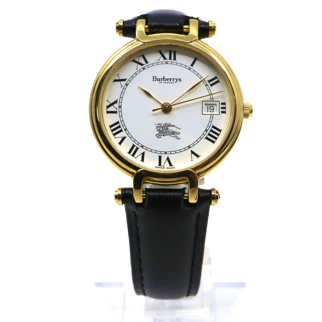 BURBERRY バーバリー 腕時計 ゴールド クオーツ ホワイト文字盤【中古】 ユニセックス