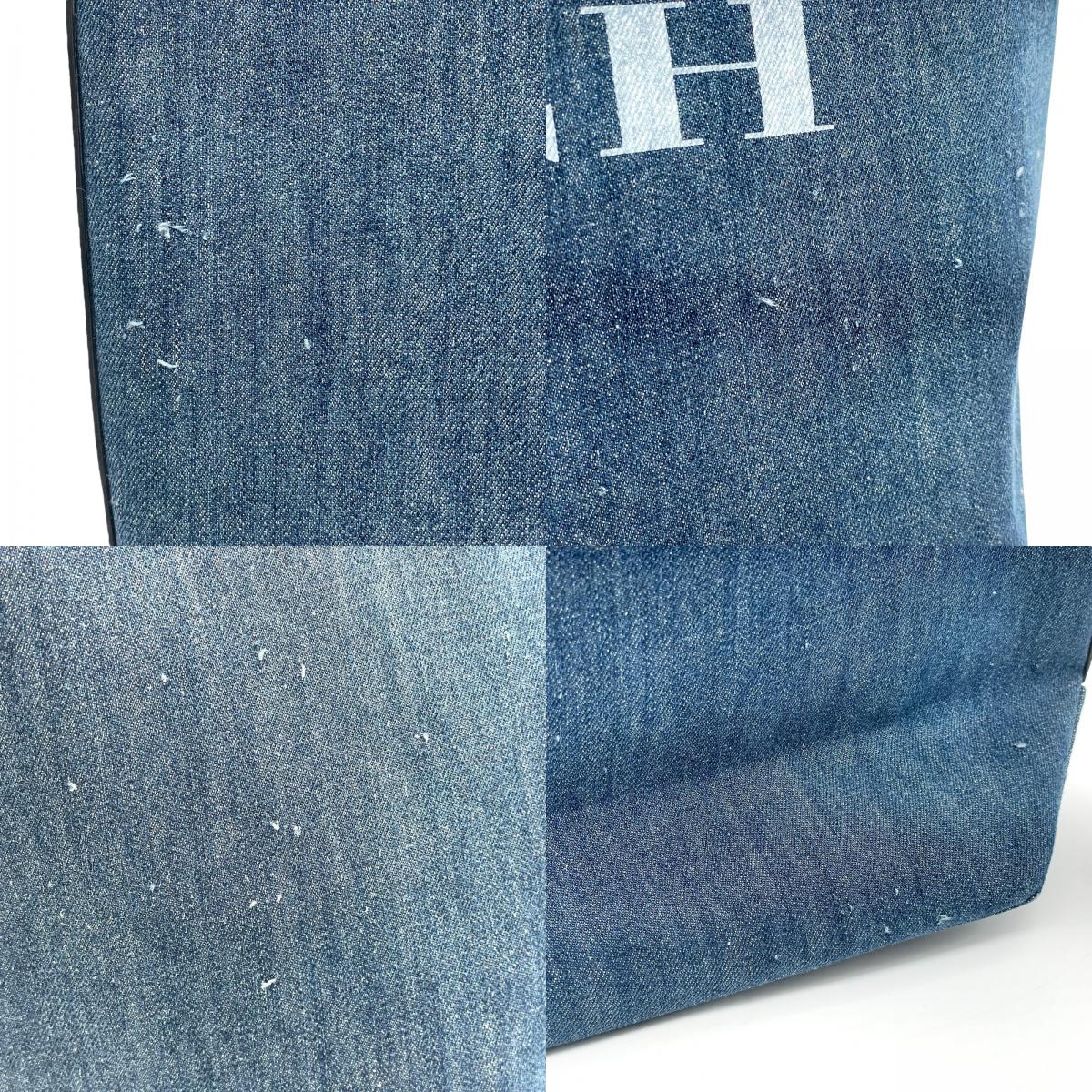 コーチ COACH デニム トートバッグ ショルダーバッグ ロングハンドル 肩掛け 馬車ロゴ ビッグロゴ 大容量 A4対応 ブルー レディース メンズ ヴィンテージ U17