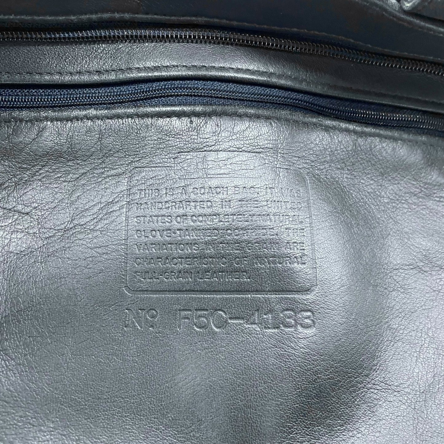 コーチ COACH オールドコーチ ハンドバッグ ミニトートバッグ 紺 ネイビー レザー ゴールド金具 ファスナー開閉 ロゴチャーム USA製 ヴィンテージ レディース S12