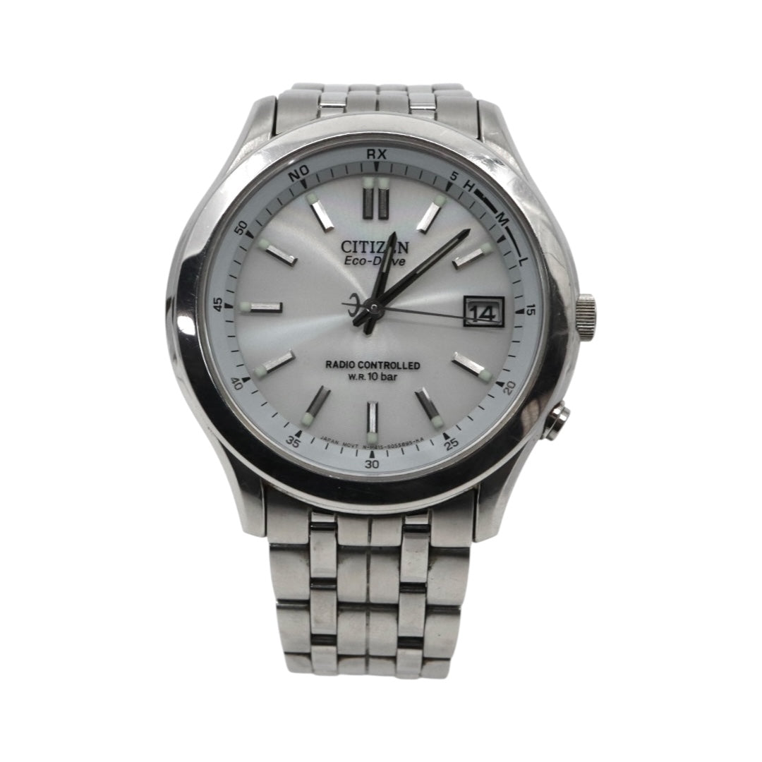 citizen シチズン フォルマ エコドライブ 電波ソーラー 腕時計 H415-S033012 ホワイト文字盤 ステンレススチール メンズ G8