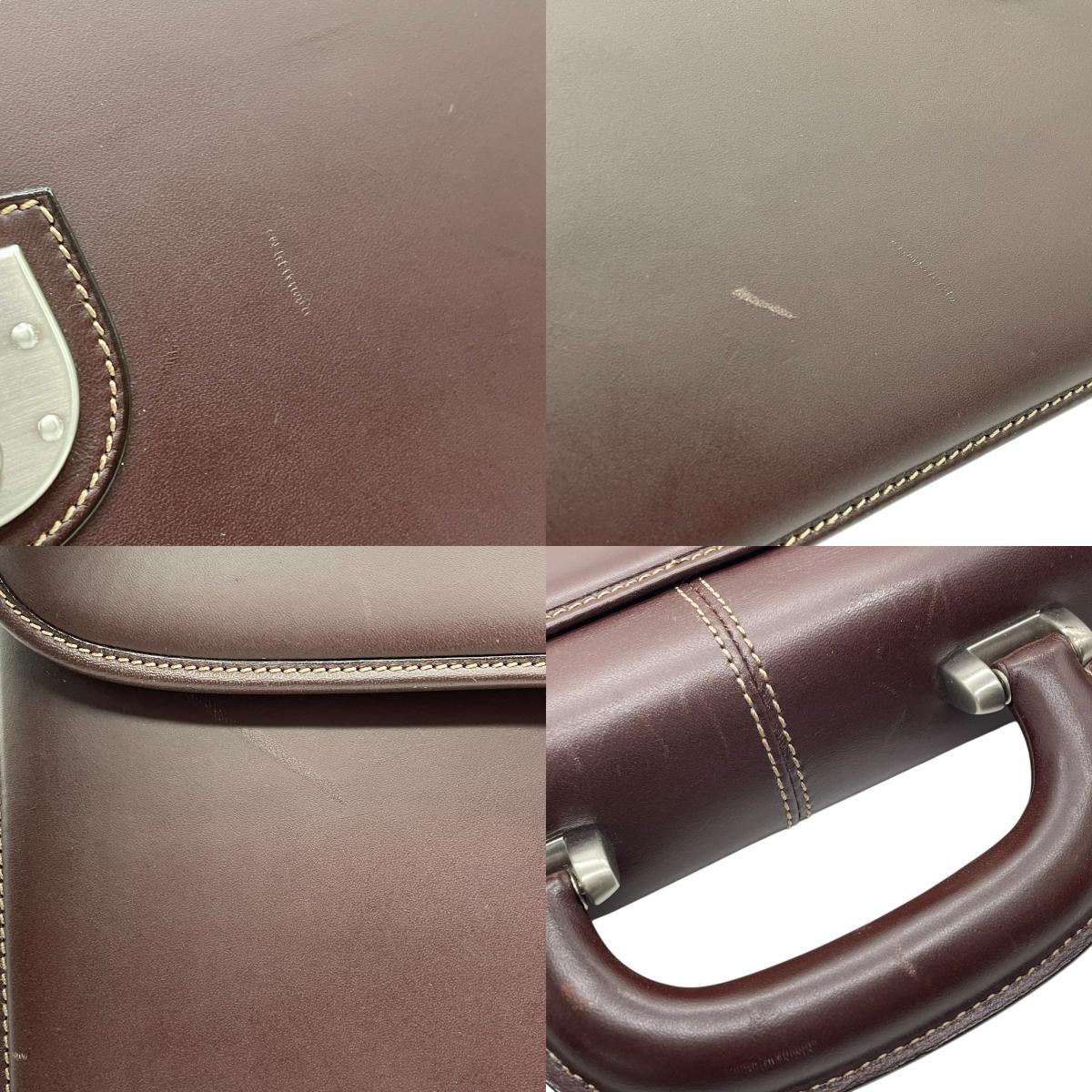 BURBERRY バーバリー ビジネスバッグ レザー ブラウン【中古】 メンズ