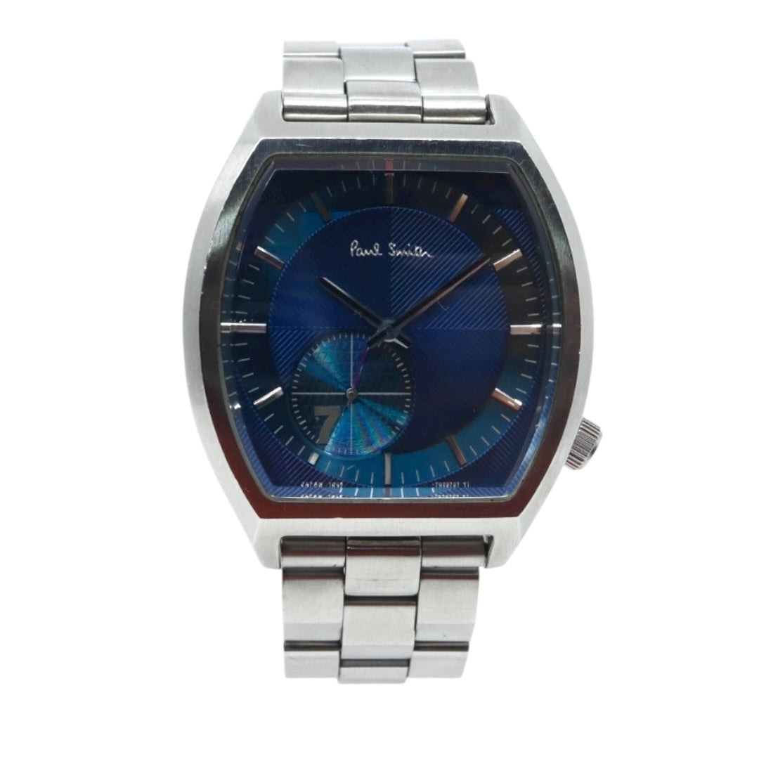 ポールスミス Paul Smith 腕時計 メンズ クォーツ ブルー文字盤 トノー型 シルバー SS 1045-T019421 アナログ ウォッチ ビジネス カジュアル 通勤 通学 クラシック 上品 エレガント スタイリッシュ ドレスウォッチ 高級感 G10