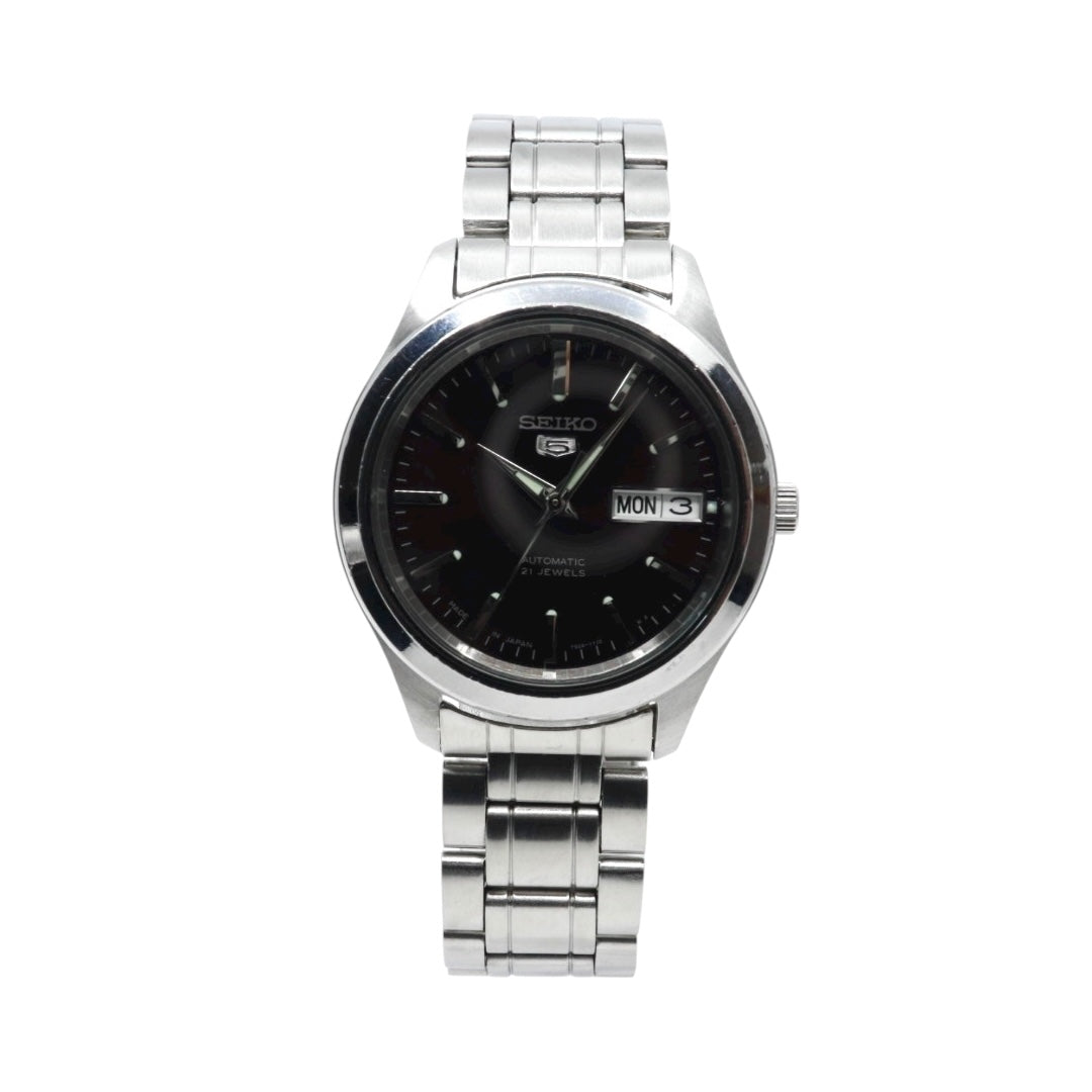 SEIKO セイコー 5 自動巻き メンズ腕時計 ブラウン文字盤 デイデイト ステンレス 裏スケルトン 7S26 Made in Japan G11