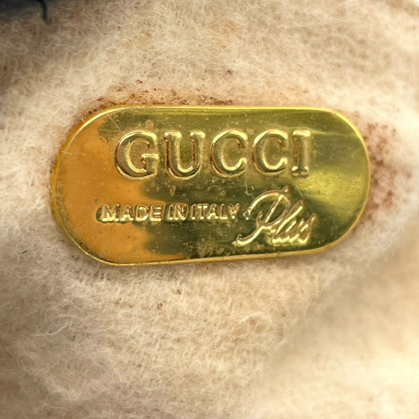 美品 GUCCI オールドグッチ GGプラス ショルダーバッグ PVC レザー グレー ブラウン ゴールド金具 ロゴ 斜め掛け可 カメラバッグ GGスプリーム ヴィンテージ レディース C3