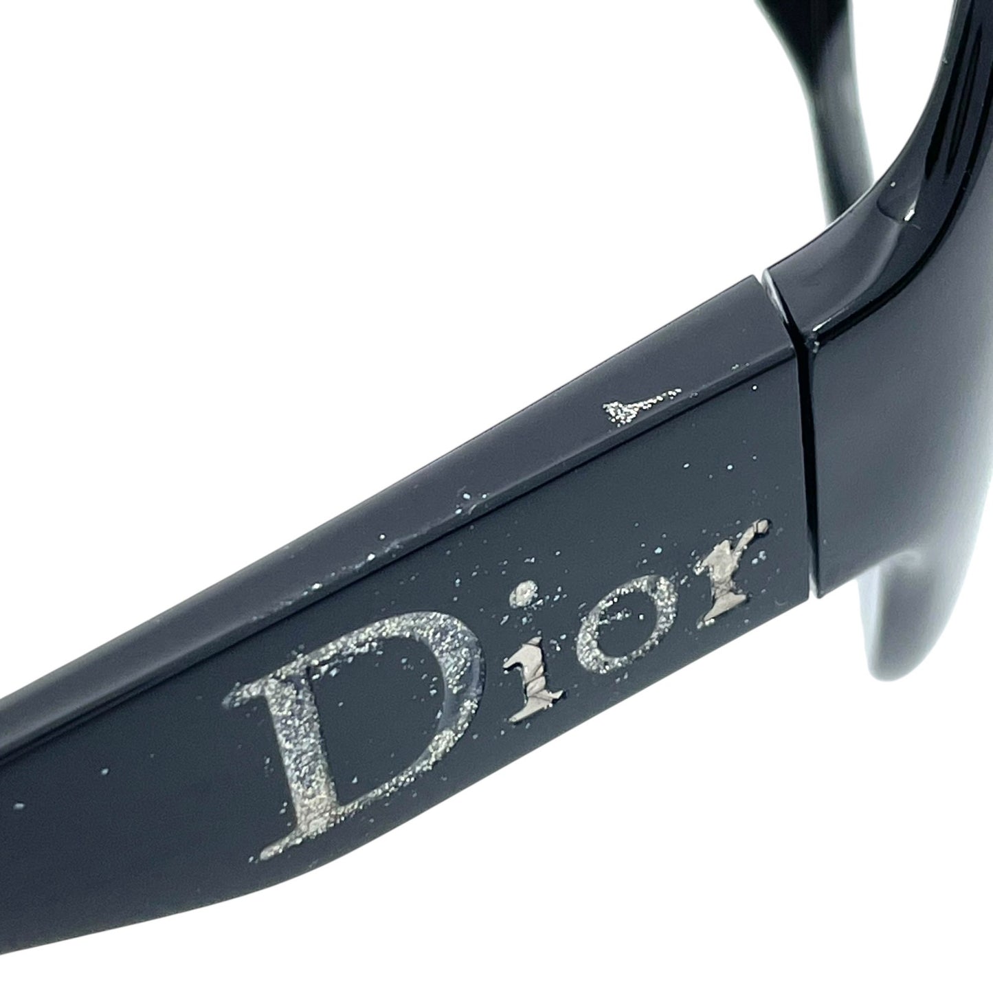 美品 Christian Dior デイオール サングラス 黒 ブラック プラスチック ロゴ グラデーション ヴィンテージ レディース W2