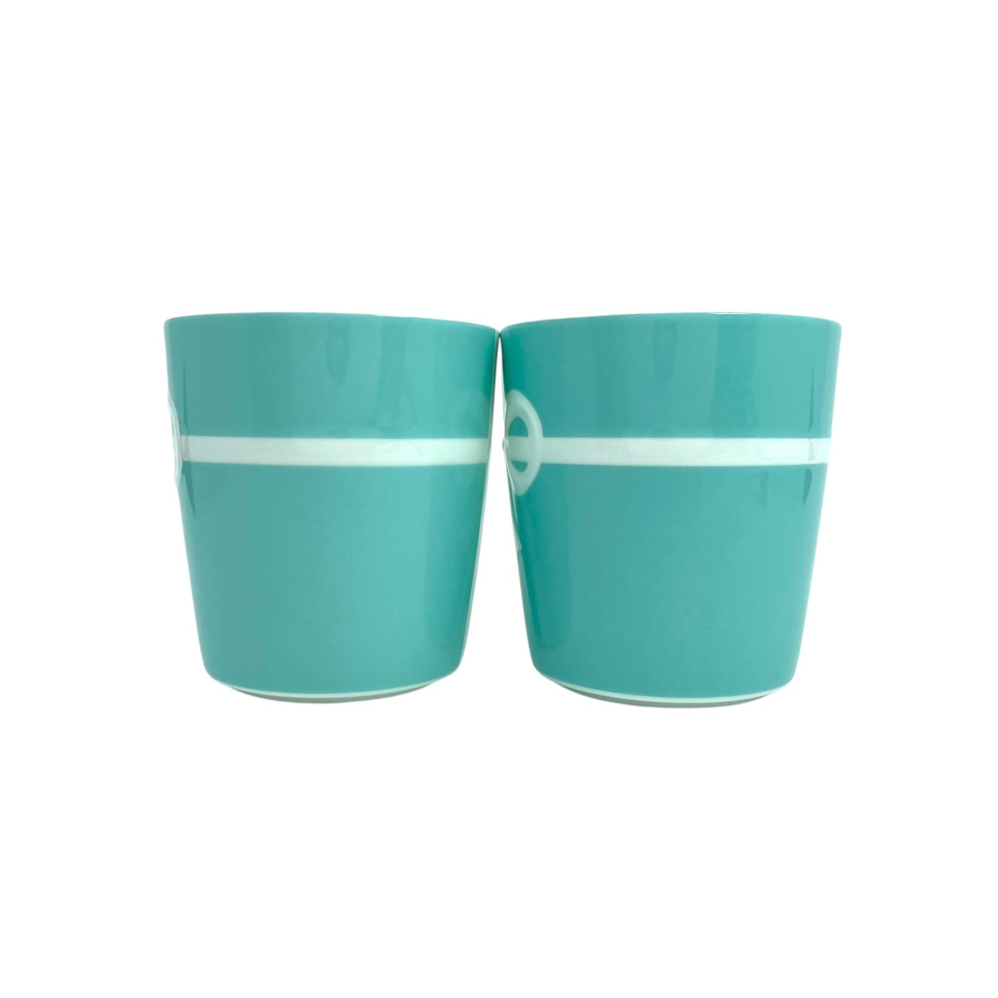 Authentic TIFFANY&Co. Blue Box Ribbon Pair Mug Set Bone China Gift Boxed Tableware